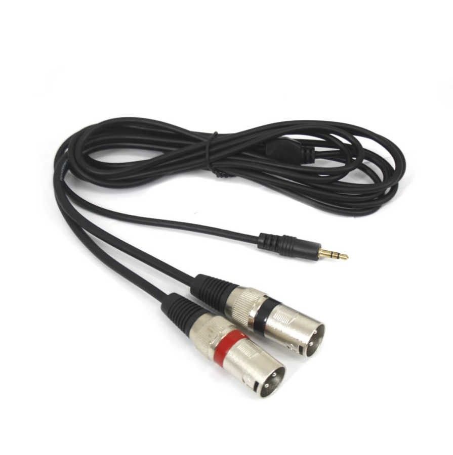 TeknoGreen TKS-1003 2xXLR 3.5 Stereo E-E Kablo 3m.