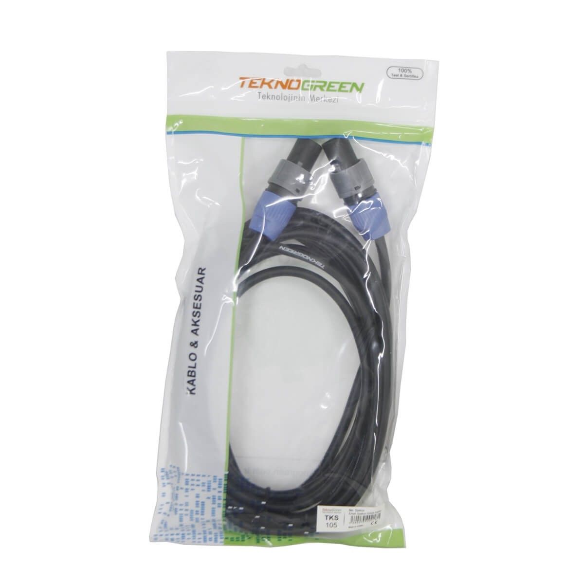 TeknoGreen TKS-105 Spekon E-E Kablo 5m.