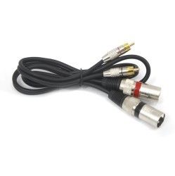 TeknoGreen TKS-1103 2xXLR 2x3.5 Stereo Kablo 3m.