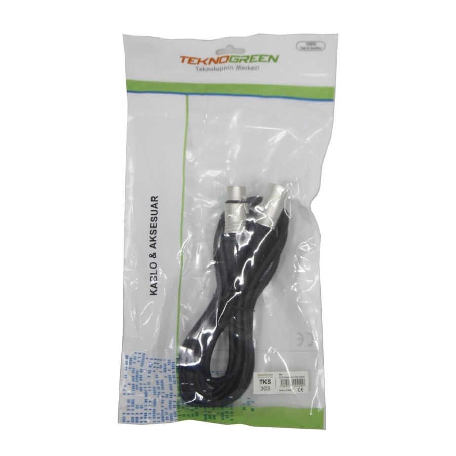 TeknoGreen TKS-301 Canon Erkek Canon Dişi Kab 1m.