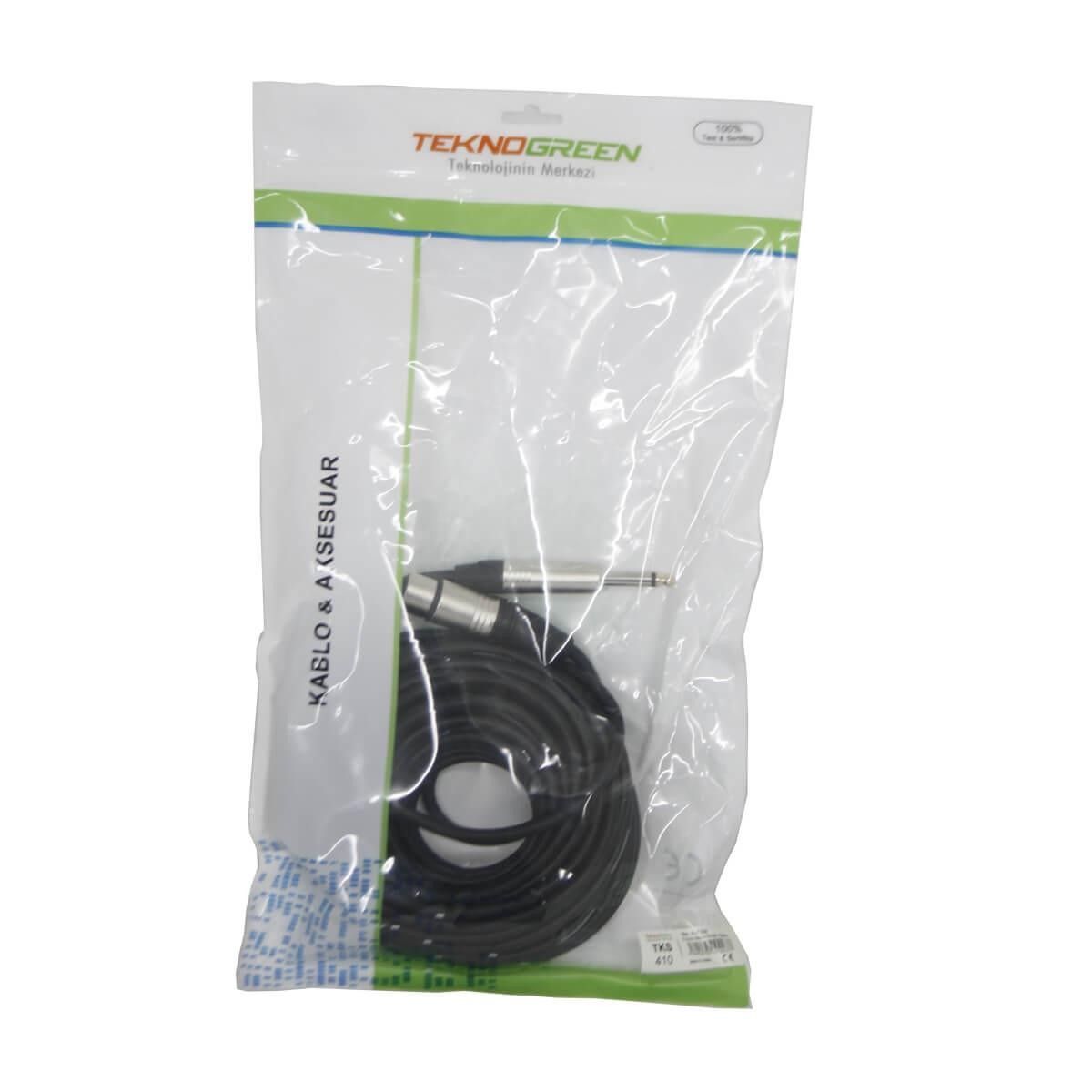 TeknoGreen TKS-410 XLR Dişi 6.3 Mono E Kablo 10m.