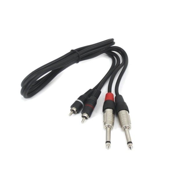 TeknoGreen TKS-901 2x6.3 Mono 2xRca E-E Kablo 1m.