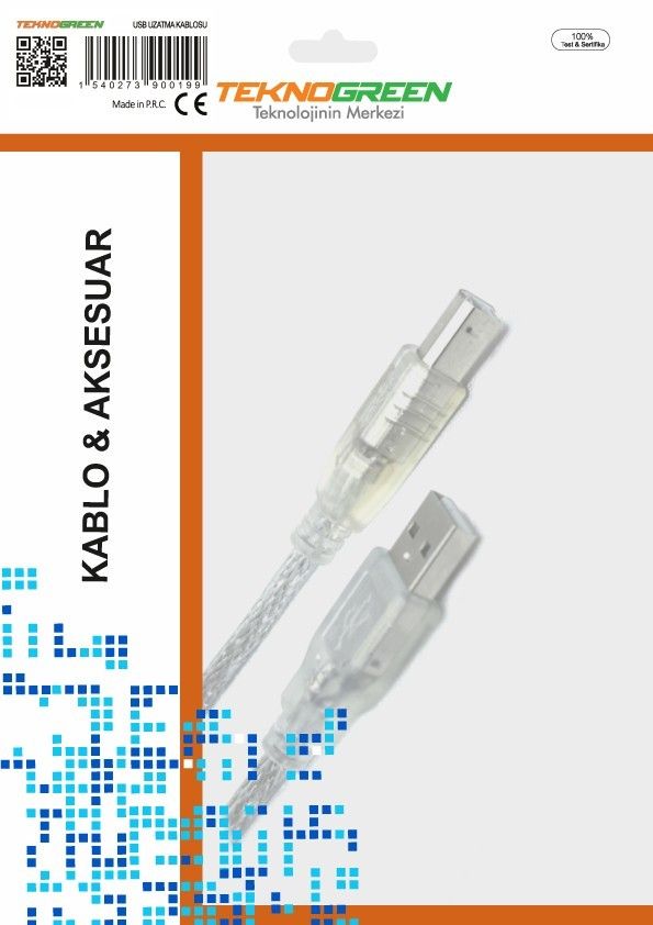TeknoGreen TKU-2010 10m. Usb Yazıcı Kablosu
