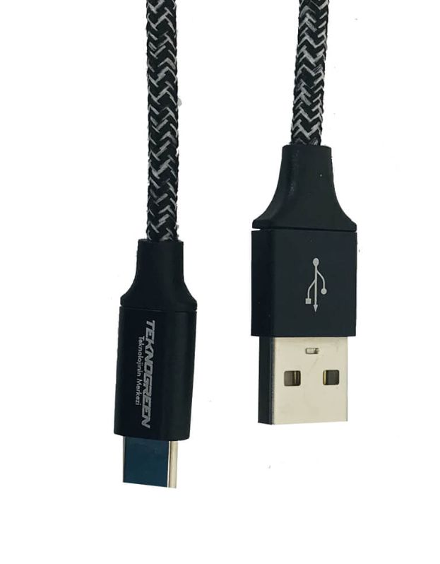 TeknoGreen TKU-C201 1m Usb to Type C Şarj Kablosu