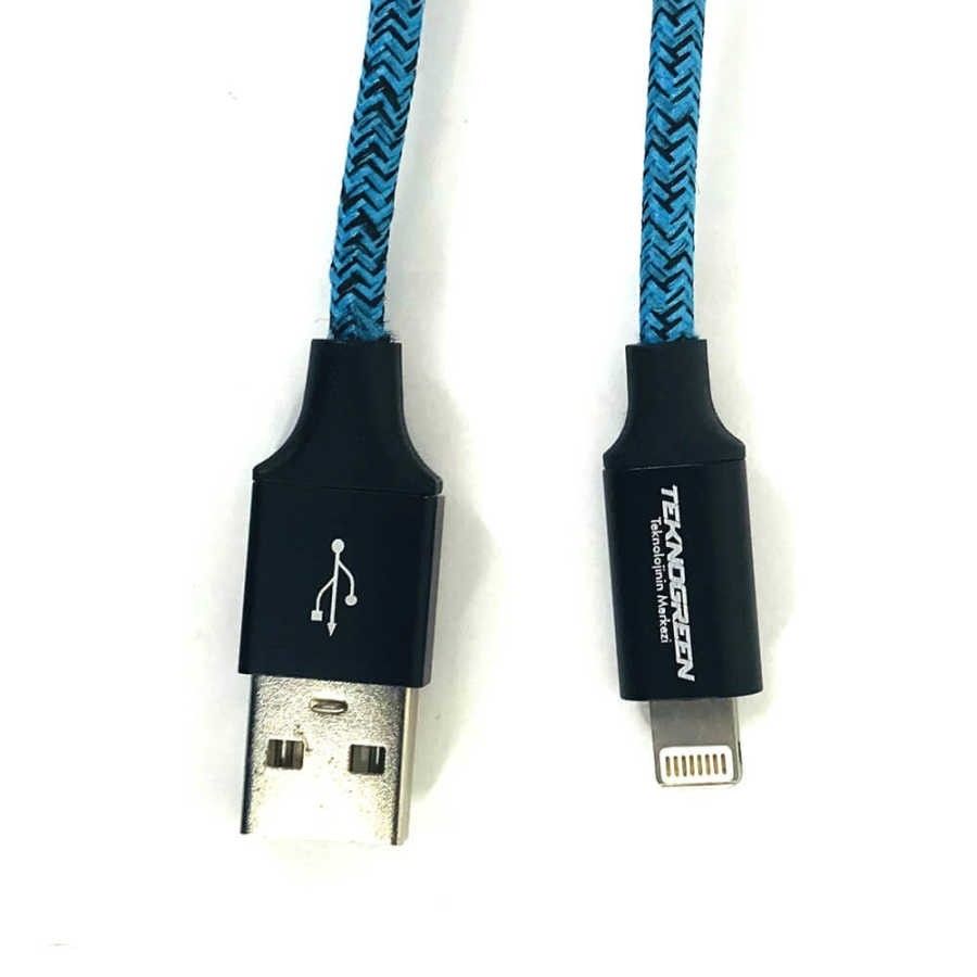 TeknoGreen TKU-C202 1m Usb iPhone5-6-7-8-X Kablo