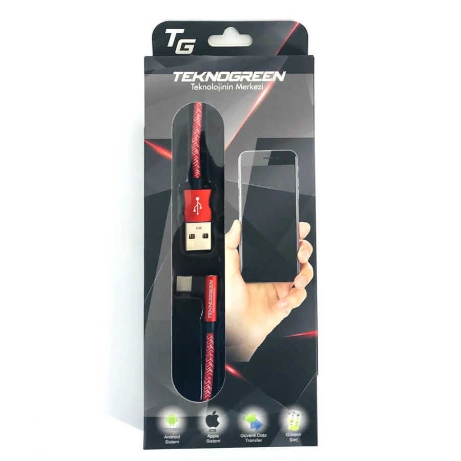 TeknoGreen TKU-C301 1m Usb to L Type C Şarj Kablo