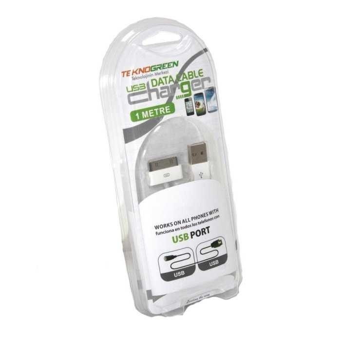 TeknoGreen TKU-I4 1m. iPhone4 Usb Kablo