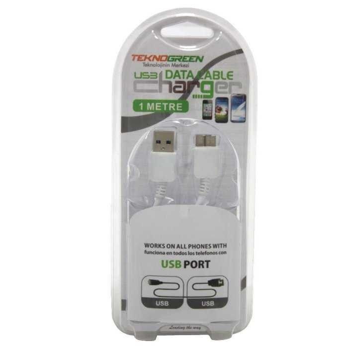 TeknoGreen TKU-S02 1m. Samsung Note3/S5 Usb Kabl