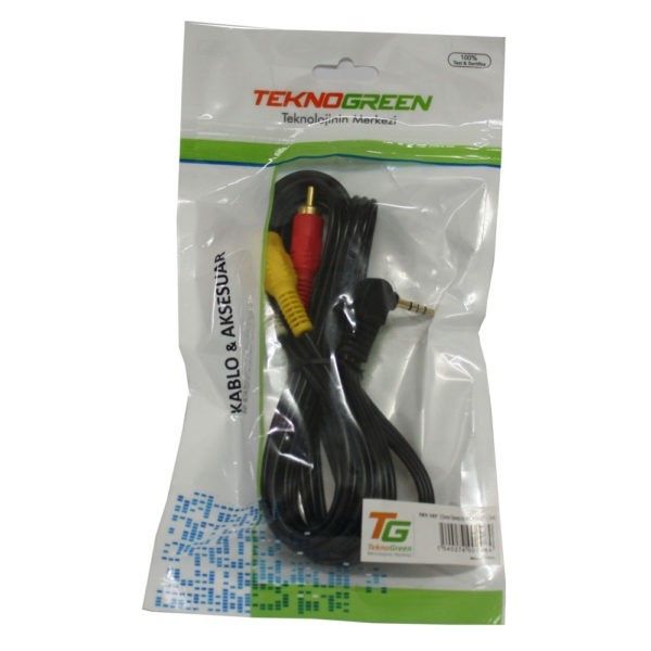 TeknoGreen TKY-107 3.5mm Stereo 3xRca 1.5m Kablo
