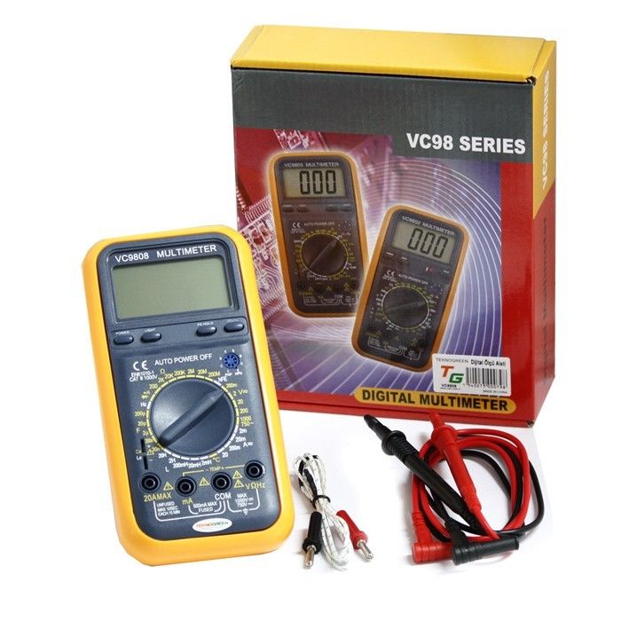 TeknoGreen VC-9808 Sıcaklık Hz Dijital Ölçü Aleti