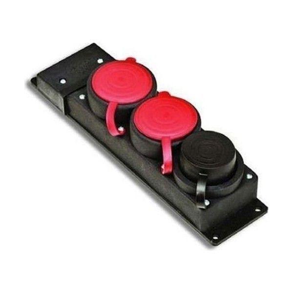 Tem 2 Trifaze 1 Monofaze Kauçuk Duvar Grup Priz