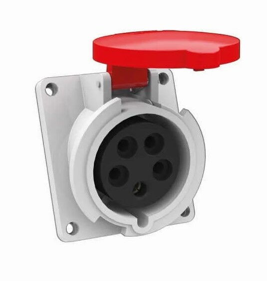 Tem 5x32A 380V IP54 Trifaze Eğik Pano Prizi