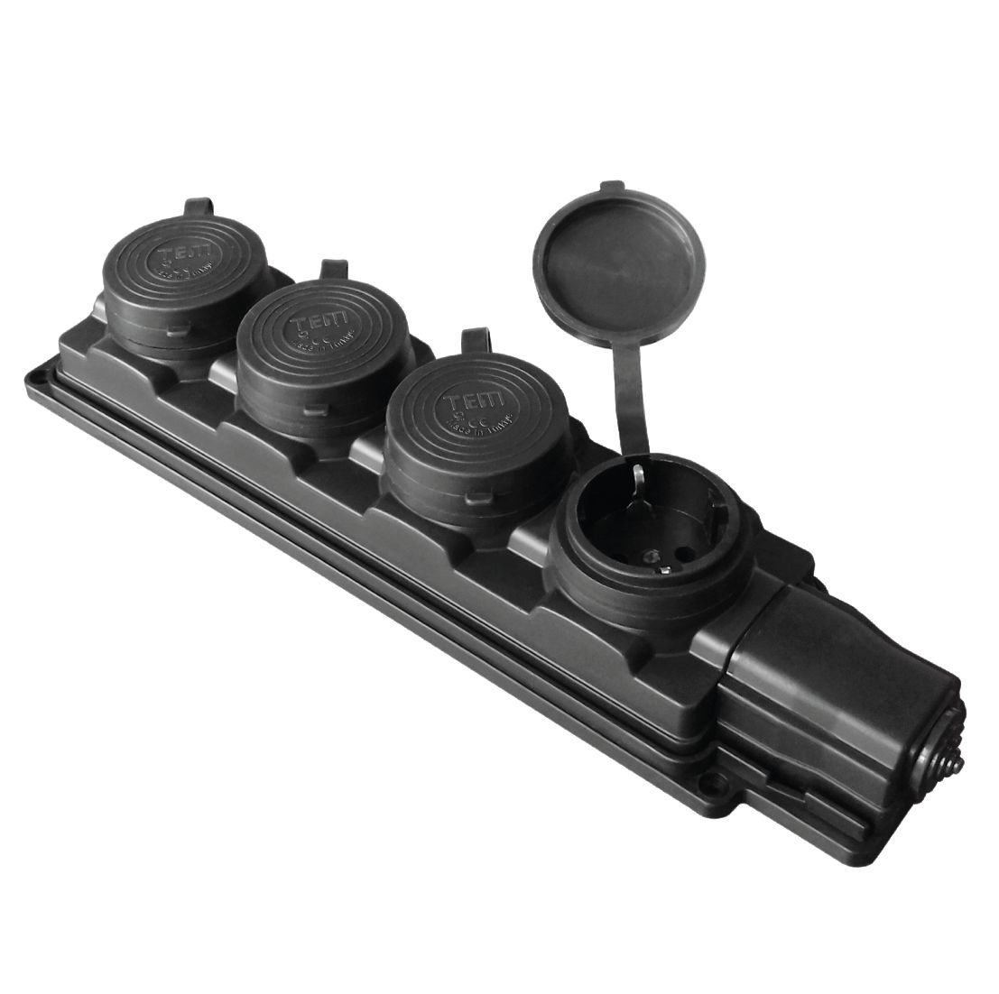 Tem Monofaze Kauçuk 4 lü Grup Priz