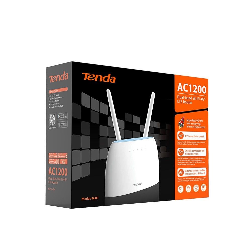 Tenda 4G09 AC1200 Dual Band Wifi 4G+LTE Router