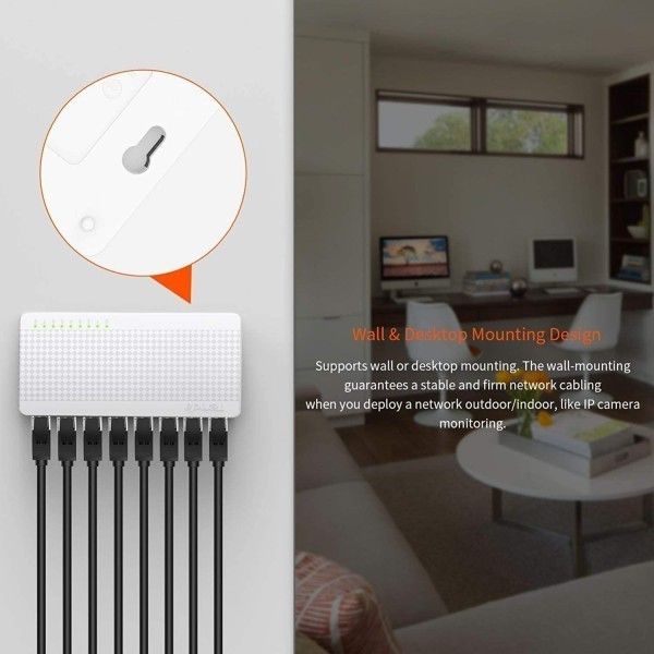 Tenda S108 8 Port 10/100 Mbps Plastik Kasa Switch