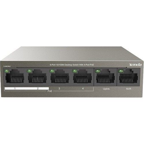 Tenda TEF1106P-4P-63W 6 Port 10/100 Mbps 2GB UpLin