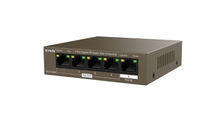 Tenda TEG1105PD 30W 4Port Poe 1GB Uplink Gigabit 