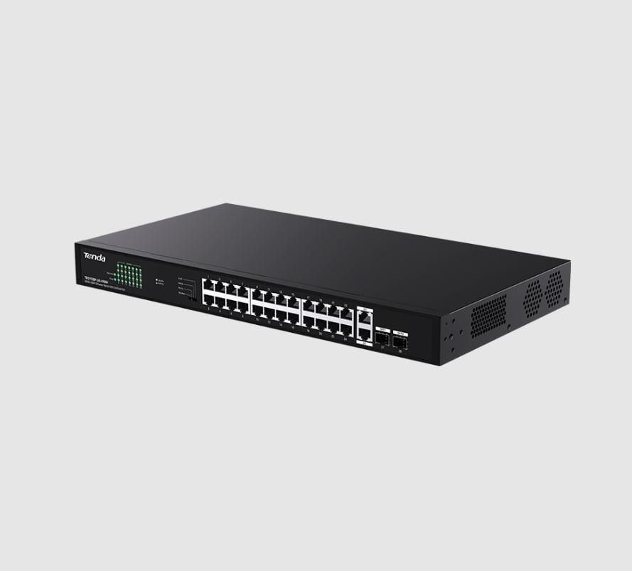 Tenda TEG1128P-24-410W 24 Port PoE 2GB Uplink 2SFP