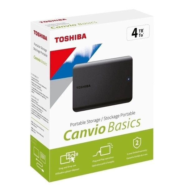 Toshiba Canvio Basic 2.5" 4Tb Siyah Harici Disk