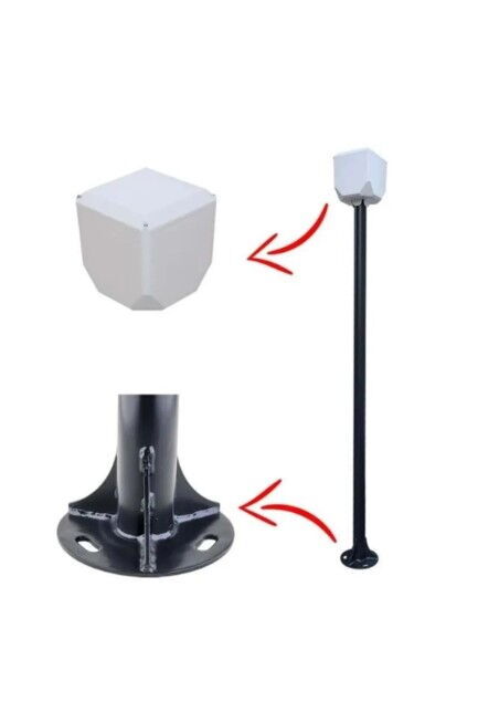 TRK-250 2.5m Metal Direk Antrasit+Küp Kamera Kutu