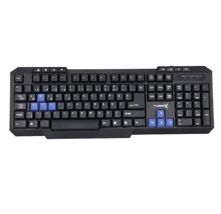 Turbox TR-X3B Q Kablolu Mavi/Siyah Klavye