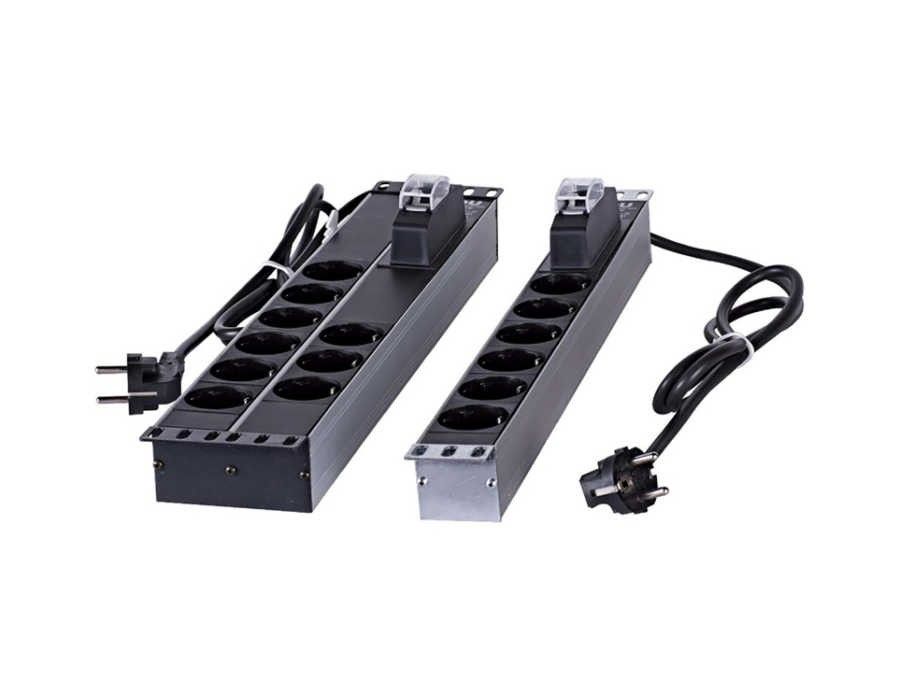 ULS Rack Kabinet Sigortalı 6 lı 19" Alüm.Grup Priz