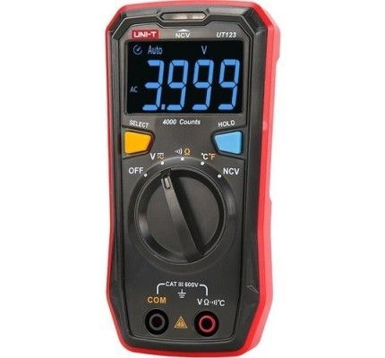 Unit  UT123+ NCV AC/DC 600V Cep Tip Dijital Multim