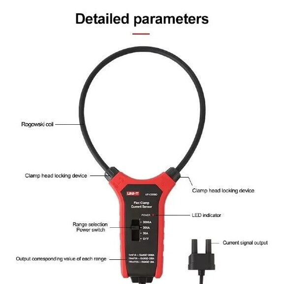 Unit UT-CS09D Esnek Kelepçe Pensampermetre