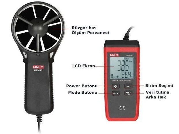 Unit UT363S Dijital Anemometre Rüzgar Ölçer