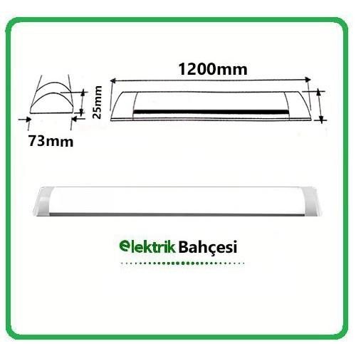 Uzlight 36W 120cm Beyaz Slim Bant Armatür
