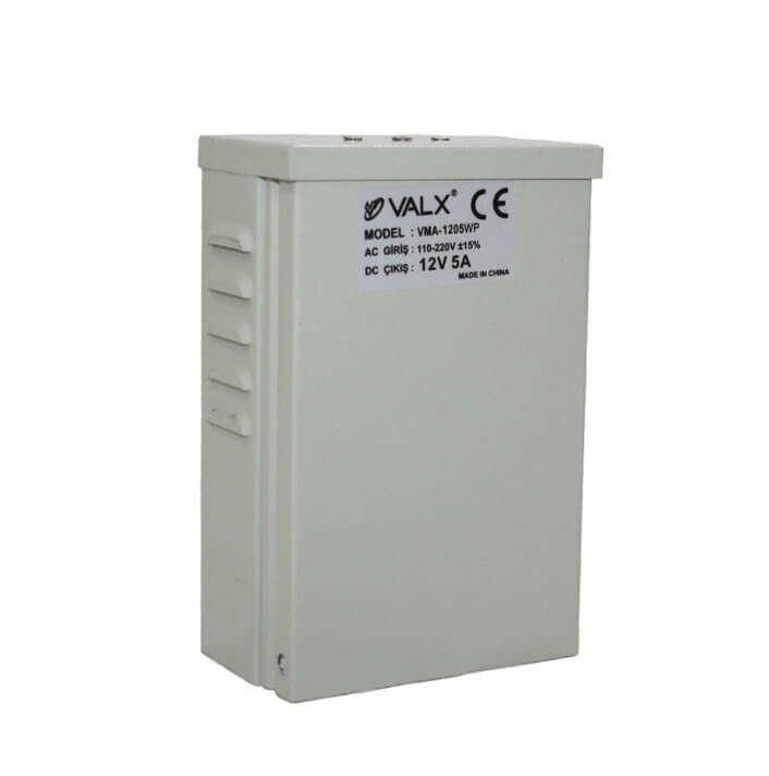 Valx VMA-1205WP 12V 5A 60W Rain Proof M.K Adptör