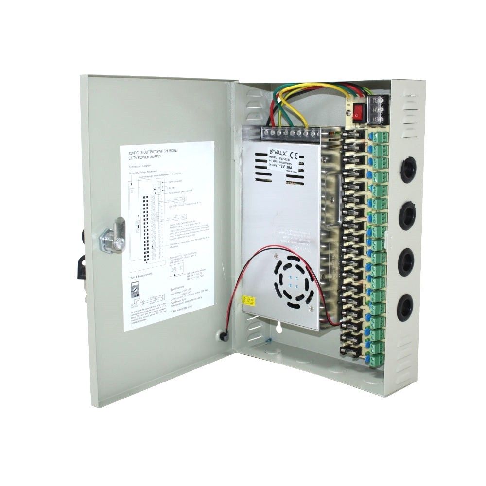Valx VMP-1230 12V 30A 360W Panolu Metal Kasa Adapt