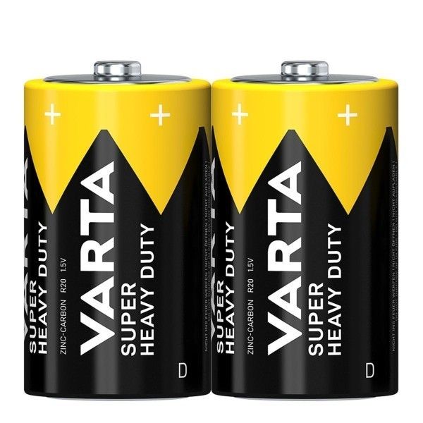 Varta Super Heavy Duty R20 1.5V Büyük Pil 2 li