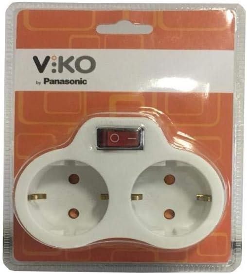Viko 2 li ÇK Anahtarlı Topraklı Fiş-Priz