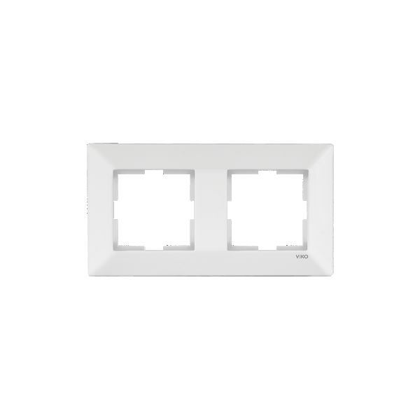 Viko Karre Meridian Beyaz İkili Yatay Çerçeve
