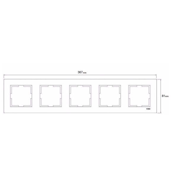 Viko Karre Meridian Beyaz Beşli Yatay Çerçeve