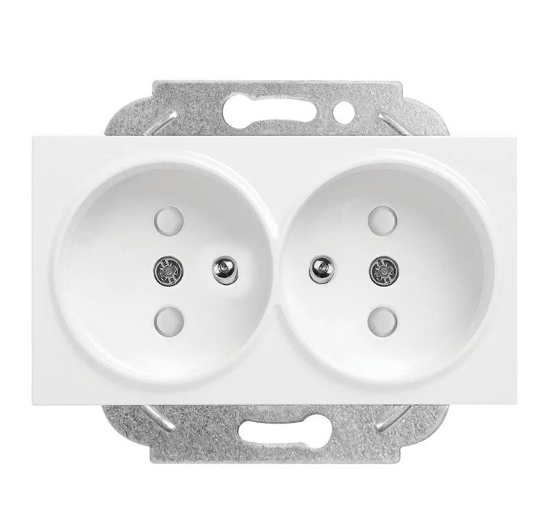 Viko Karre Meridian Beyaz İkili UPS Priz Mek+Kapak