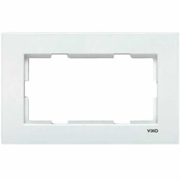 Viko Karre Sıva Altı Beyaz İkili Çerçeve