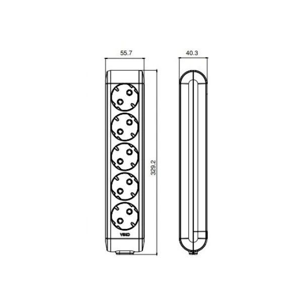 Viko Multilet Beşli ÇK Topr.Klem. Grup Priz Siyah