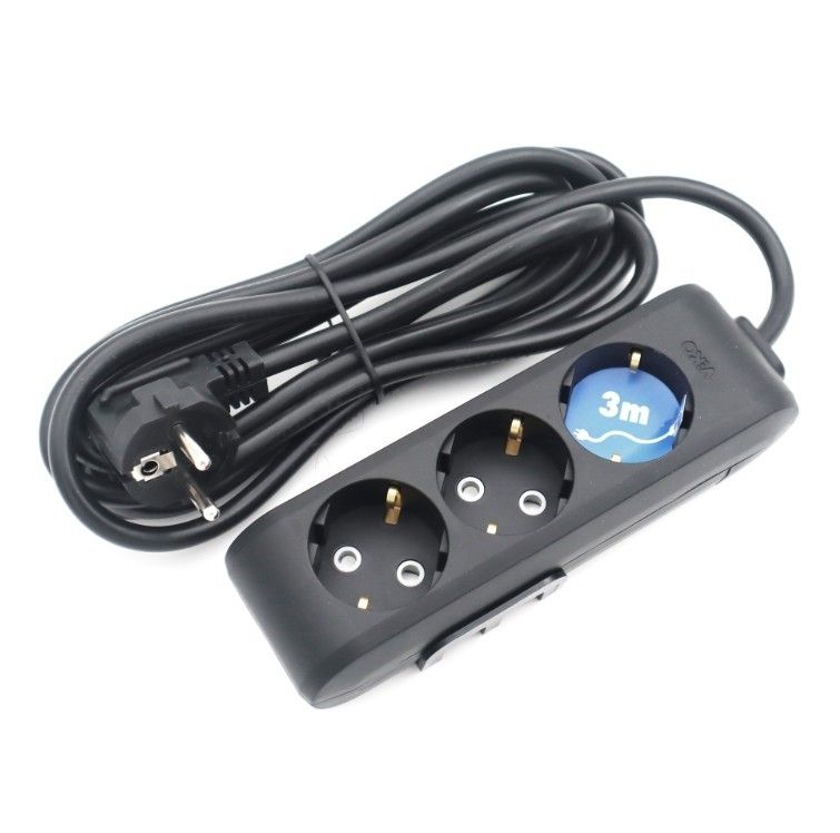 Viko Multilet Üçlü 3m ÇK Topr.Klem.Grup Priz Siyah