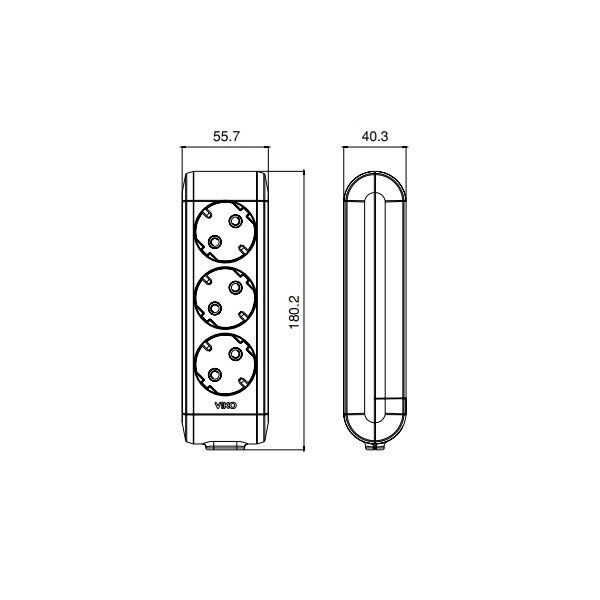 Viko Multilet Üçlü 5m. ÇK Topraklı Grup Priz