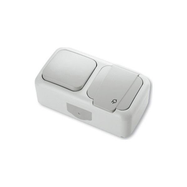 Viko Palmiye Beyaz Anahtar+Top. Priz Yatay