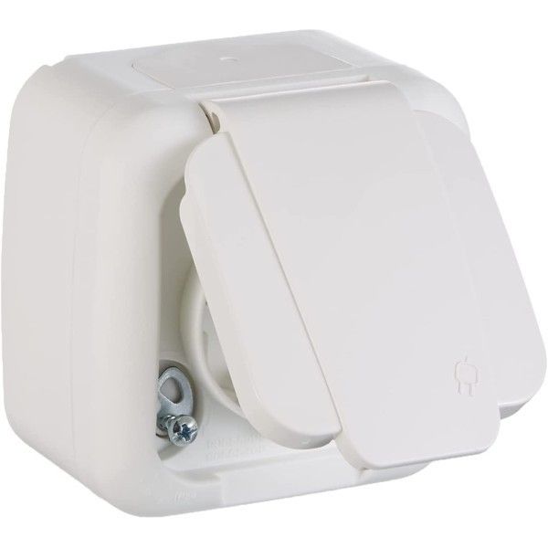 Viko Palmiye Beyaz Nemliyer Topraklı Priz