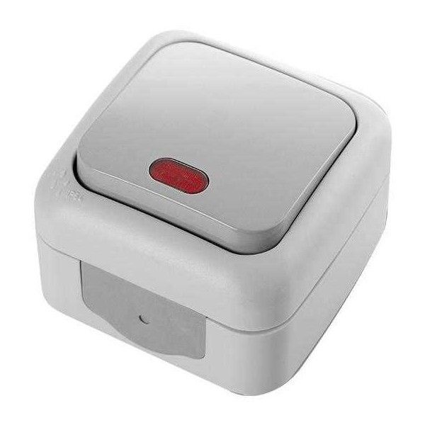 Viko Palmiye Gri Nemliyer Işıklı Anahtar