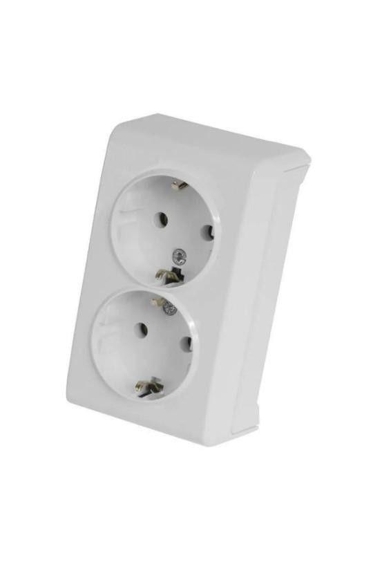 Viko Vera Beyaz Sıvaüstü İkili Topraklı Priz