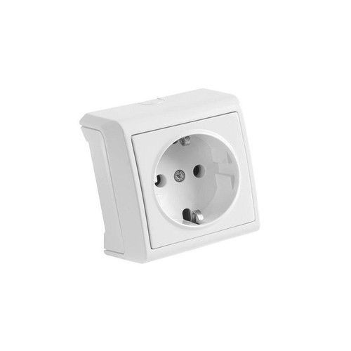 Viko Vera Beyaz Sıvaüstü Ç.K. Tekli Topraklı Priz