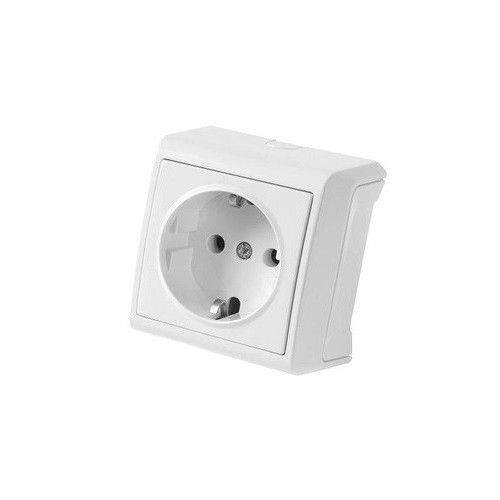 Viko Vera Beyaz Sıvaüstü Ç.K. Tekli Topraklı Priz