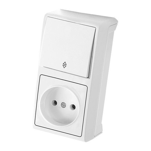 Viko Vera Beyaz Yatay Kombine Vavien+Priz