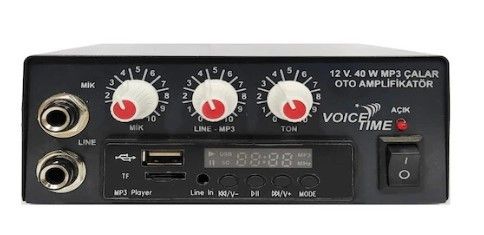 VoiceTime 12V 40W Usb Girişli Pazarcı Anfisi