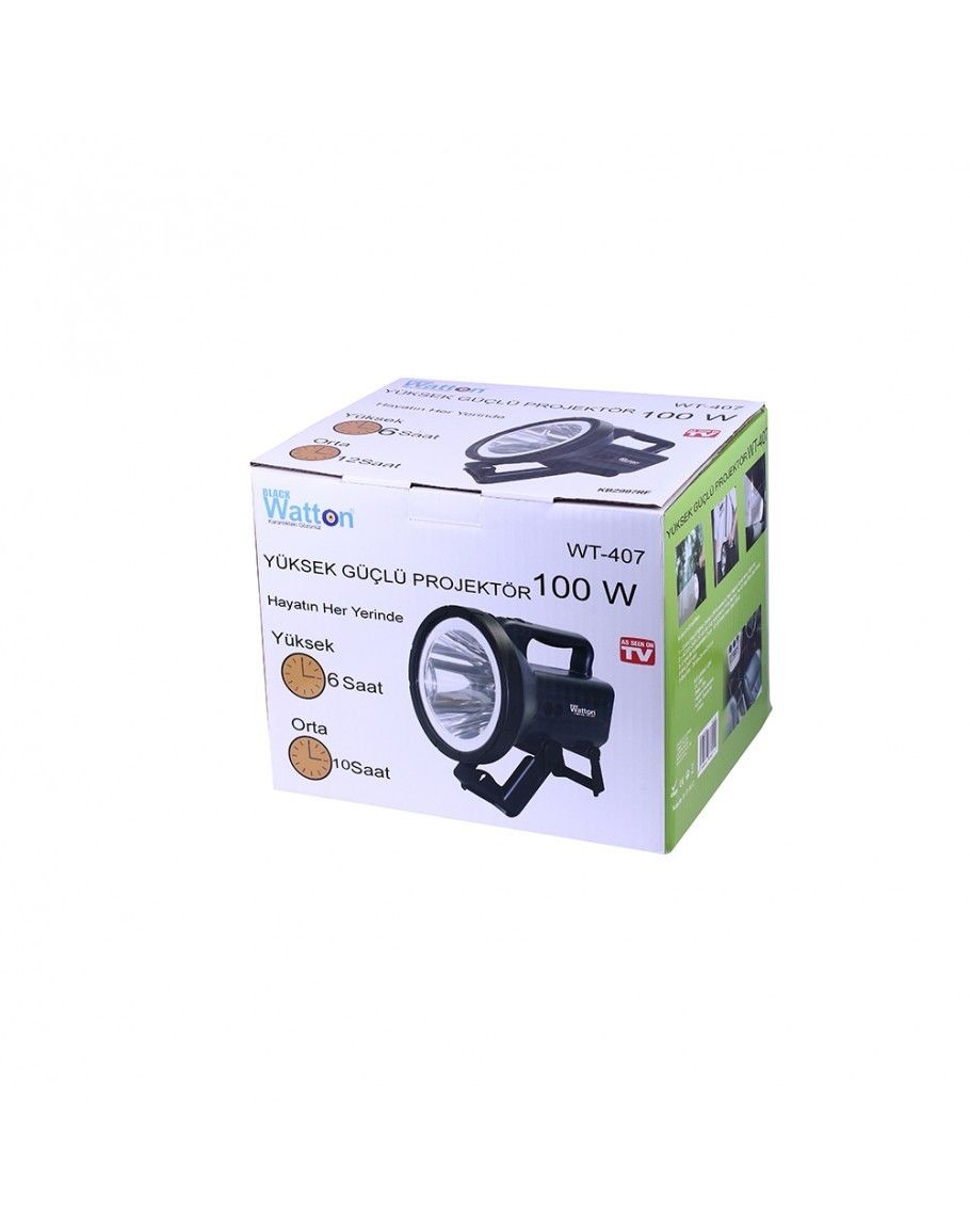 Watton WT-407 100W Şarjlı El Feneri